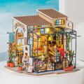RoboTime 3D dřevěná skládačka Miniatura domečku Květinářství