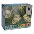 Párty osvětlení - řetěz 10 LED žárovek, teplá bílá, délka 7,5 m