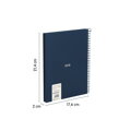 Blok linkovaný se spirálou A5 MILAN 80 listů, modrý