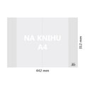 Obal na knihu A4 PVC 442x312 mm, hrubý/transparentní, 1 ks