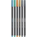 Prémiový metalický vláknový fix - STABILO Pen 68 metalický - 6 ks kovové balenie