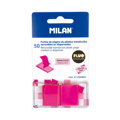 Blok lep MILAN FLUO záložka PVC 45 x 25 mm růžová