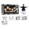 Párty osvětlení - řetěz 10 LED žárovek, teplá bílá, délka 7,5 m