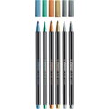 Prémiový metalický vláknový fix - STABILO Pen 68 metalický - 6 ks kovové balenie