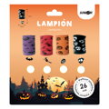 Papírový kulatý lampion s barevným vzorem-Halloween, 26 cm, 4 druhy