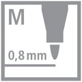 Liner medium STABILO driver 0,8 mm - modrá