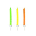 Svíčka narozeninová neon se stojan.65 mm/12ks /