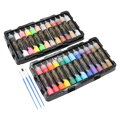 3D barvy na textil 30 ml / 24 barev + 3 štětce