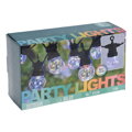 Párty osvětlení - řetěz 10 LED žárovek, barevné, délka 7,5 m