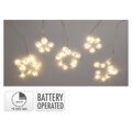 Svítící záclonový řetěz / záclona 45x mikro LED hvězdičky, délka 120 cm