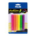 Plastelína MILAN 6 tyčinek v neonových barvách 70 g