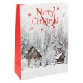 Dárková taška vánoční 2441 velikost L 30 x 12 x 42 cm (mix 4 vzorů)