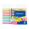 Zvýrazňovač CENTROPEN 8542 FLEXI PASTEL - sada 6 ks