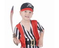 Dětský kostým piráta (košile s vestou, kalhoty, pásek, šátek), velikost 92/104 cm