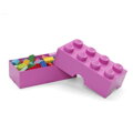 LEGO box na svačinu 100 x 200 x 75 mm - růžová
