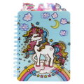 Dětský spirálový zápisník s plastovými záložkami, 120 listů - Jednorožec (mix vzorů)