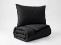 Prodloužené povlečení Satén 140x220, 70x90cm černá