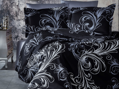 Prodloužené povlečení Satén 140x220, 70x90cm Atlantis black