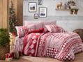 Vánoční bavlněný povlak na polštář Christmas red