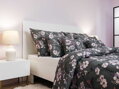 Povlečení krep Kvítí na šedém 140x200, 70x90 cm II.jakost