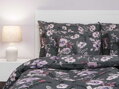 Povlečení krep Kvítí na šedém 140x200, 70x90 cm II.jakost