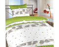Povlečení bavlna do postýlky Sloni kiwi 90x130, 45x60 cm II.jakost