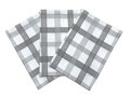 Kuchyňské utěrky Extra savé Káro šedé 50x70 cm, 3 ks