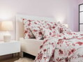 Dadka Povlečení bavlna Kvítí terracota na bílém 140x200, 70x90 cm
