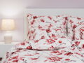 Dadka Povlečení bavlna Kvítí terracota na bílém 140x200, 70x90 cm