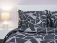 Dadka Povlečení bavlna Julius tmavě šedý 140x200, 70x90 cm