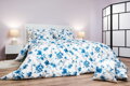 Dadka Povlečení bavlna Kvítí modré na bílém 140x200, 70x90 cm