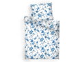 Dadka Povlečení bavlna Kvítí modré na bílém 140x200, 70x90 cm