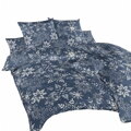 Dadka Povlečení bavlna Snowflakes tmavě modré 140x200, 70x90 cm