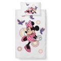 Carbotex Povlečení bavlna do postýlky Minnie a Motýlci 100x135, 40x60 cm