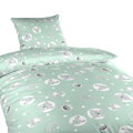 Dadka Povlečení bavlna Zvířátka mentolová 140x200, 70x90 cm