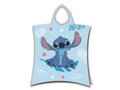 Jerry Fabrics Plážová osuška pončo Lilo and Stitch Blue 50x115 cm