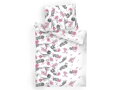 Dadka Povlečení bavlna Agáta růžová na bílém 140x200, 70x90 cm