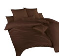 Dadka Povlečení satén hnědá 140x200, 70x90 cm