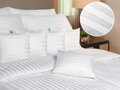 Dadka Povlečení atlas grádl bílé proužek 2 cm 140x200, 70x90 cm