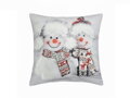 Forbyt Vánoční povlak Dva sněhuláci 3D CYHA7370MW 40x40 cm