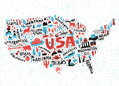Tapeta grafická mapa USA