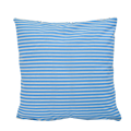 Povlak na polštář bavlněný Stanex kvítek-pruh modrý (LS194), 40 x 40 cm, Knoflíkové