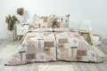 Ložní povlečení krepové Stanex pečvork béžový (LS297), 140 x 220 + 90 x 70, Knoflíkové