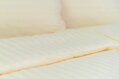Ložní povlečení atlas grádl Stanex proužek smetanový (LS905), 140 x 220 + 90 x 70, Knoflíkové