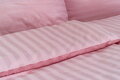 Ložní povlečení atlas grádl Stanex proužek starorůžový (LS908), 140 x 200 + 90 x 70, Zip