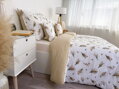 Ložní povlečení krepové Stanex Daisy (LS431), 140 x 220 + 90 x 70, Knoflíkové