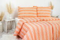 Ložní povlečení krepové Stanex Barunka oranžová (LS175), 140 x 200 + 90 x 70, Knoflíkové