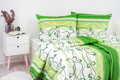 Ložní povlečení bavlněné Stanex lana zelená (LS141), 140 x 200 + 90 x 70, Zip