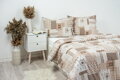 Ložní povlečení flanelové Stanex pečvork béžový (LS297), 140 x 200 + 90 x 70, Knoflíkové