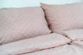 Ložní povlečení bavlněné Stanex růžový puntík (LS373), 140 x 200 + 90 x 70, Knoflíkové